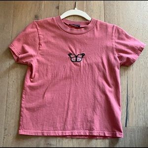 pink brandy melville t-shirt
